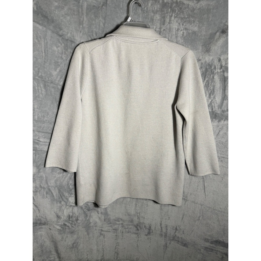 J Crew Womens Open Front Knit Blazer NWT Jacket Light Gray Size M Style J0244 - Picture 5 of 10